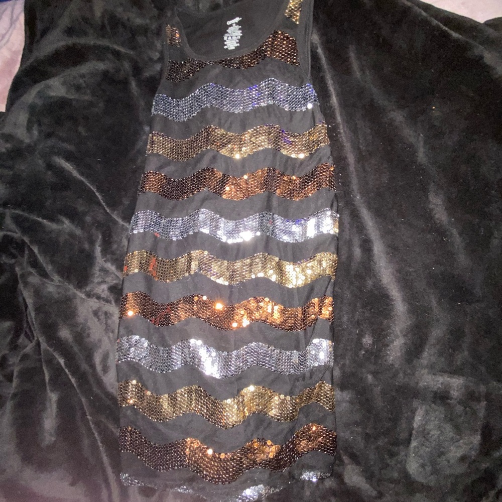 Sequin Striped Sleeveless Dress